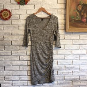 Free Press V Neck Ruched Dress